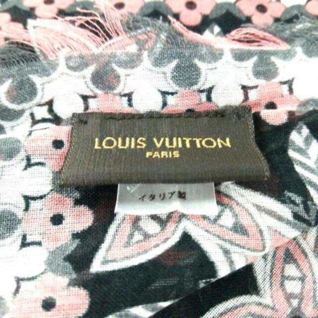 LOUIS VUITTON(ルイヴィトン)のルイヴィトン M78717 白×ピンク×黒 レディースのファッション小物(マフラー/ショール)の商品写真