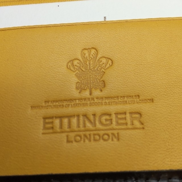 ETTINGER(エッティンガー)のエッティンガー 長財布 Coat Wallet ブラック×イエロー メンズのファッション小物(長財布)の商品写真