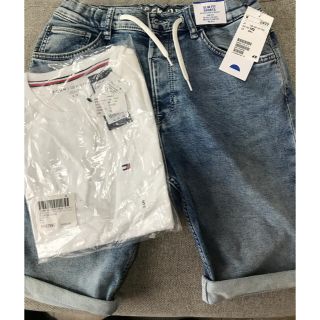 トミーヒルフィガー(TOMMY HILFIGER)のTommy Tシャツ S H&Mハーフパンツ 170(Tシャツ/カットソー)