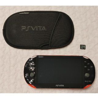 プレイステーションヴィータ(PlayStation Vita)のPS Vita PCH-2000 ZX18 レッド/ブラック(家庭用ゲーム機本体)