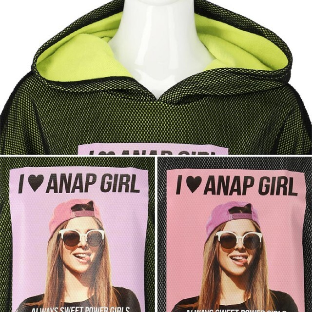 ANAP(アナップ)の新品  アナップガール ANAP メッシュレイヤードワンピース Ｓ １５０ キッズ/ベビー/マタニティのキッズ服女の子用(90cm~)(ワンピース)の商品写真