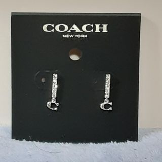 コーチ(COACH)のCOACHシグネチャーパヴェバースタットピアス・シルバー(ピアス)