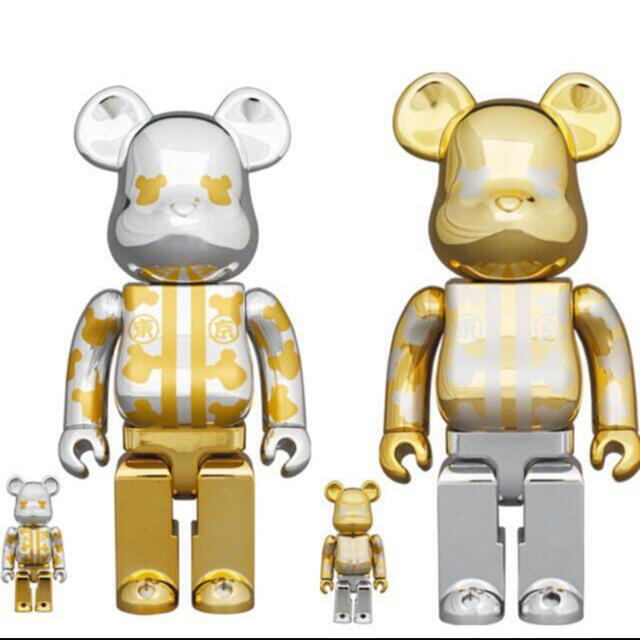 MEDICOM TOY(メディコムトイ)のBE@RBRICK はっぴ東京 金 銀メッキ 100%&400% セット エンタメ/ホビーのフィギュア(その他)の商品写真