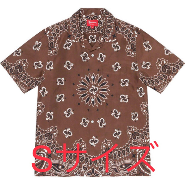 supreme Bandana Silk S/S Shirt sサイズ