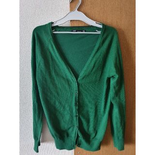 ザラ(ZARA)のZARA グリーンカーディガン(L)(カーディガン)