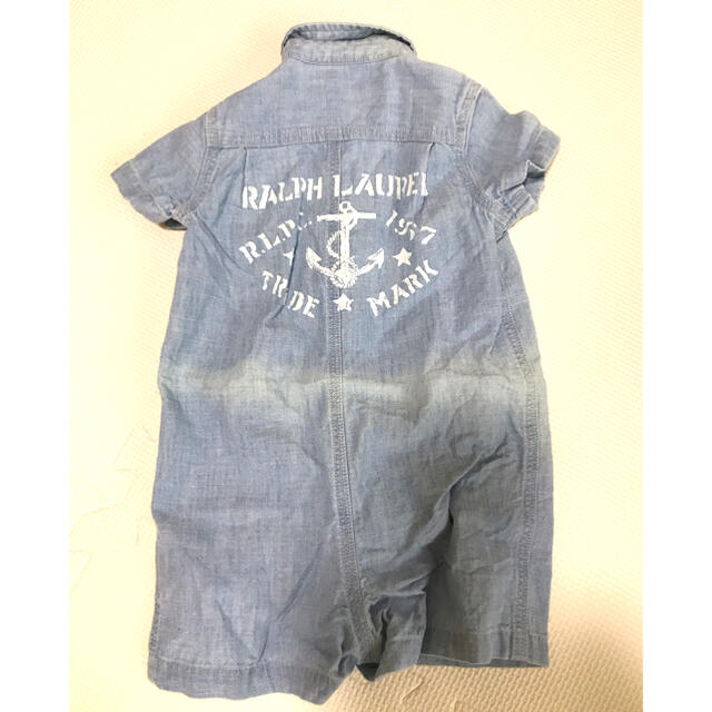 Ralph Lauren(ラルフローレン)のラルフ　デニムロンパース キッズ/ベビー/マタニティのベビー服(~85cm)(ロンパース)の商品写真