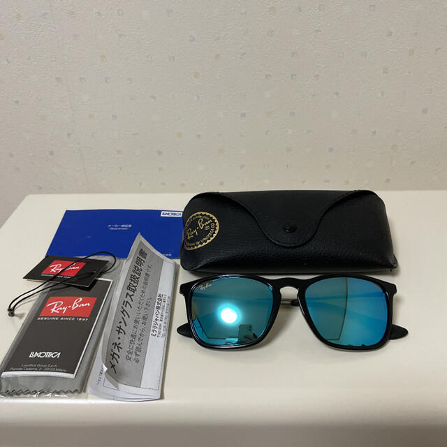 rayban レイバン　サングラス　メガネ　クリス　ブルー　ブラックファッション小物