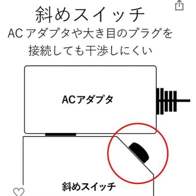 ELECOM(エレコム)のELECOM 個別スイッチ付き電源タップ  スマホ/家電/カメラの生活家電(変圧器/アダプター)の商品写真