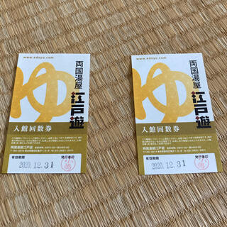 【値下げ】両国江戸遊チケット2枚（有効期限2021年6月30日）(その他)