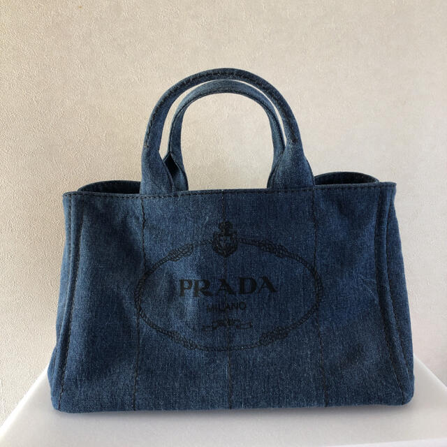 1年保証』 PRADA - PRADA プラダ デニムトートバッグ カナパ トート