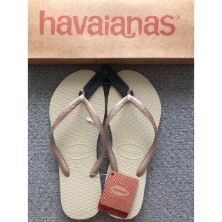 ハワイアナス(havaianas)の新品未使用★ハワイアナス ビーチサンダル　レディース　24〜24.5㎝(ビーチサンダル)