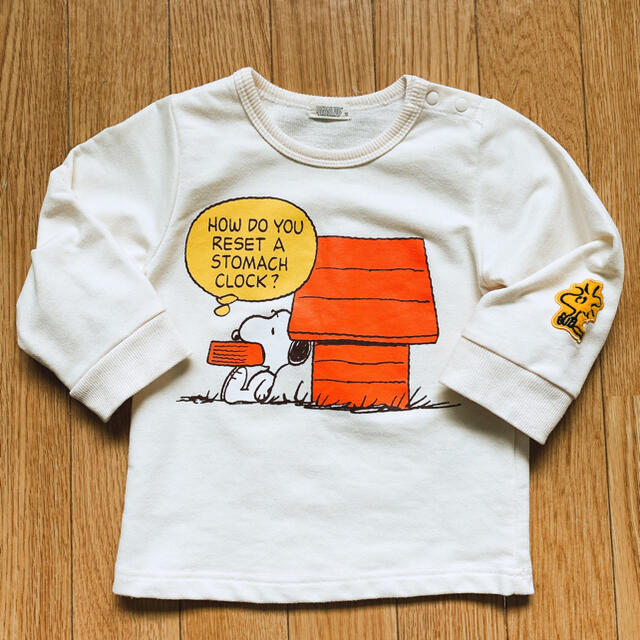 SNOOPY(スヌーピー)のスヌーピー スエット トレーナー 90センチ キッズ/ベビー/マタニティのキッズ服男の子用(90cm~)(Tシャツ/カットソー)の商品写真