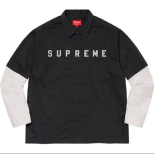 supreme 2-tone Work Shirt ブラック　M