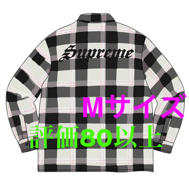 supreme Quilted Flannel Shirt 白 Mサイズ - シャツ