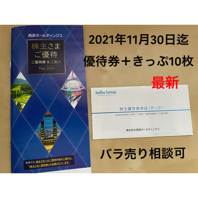 西武ホールディングス株主優待　野球券５枚　冊子1冊　乗車証10枚