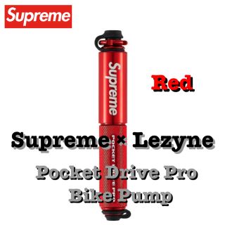 シュプリーム(Supreme)のうみボウズ様専用‼️Supreme × Lezyne バイク ポンプ 赤 新品(工具/メンテナンス)