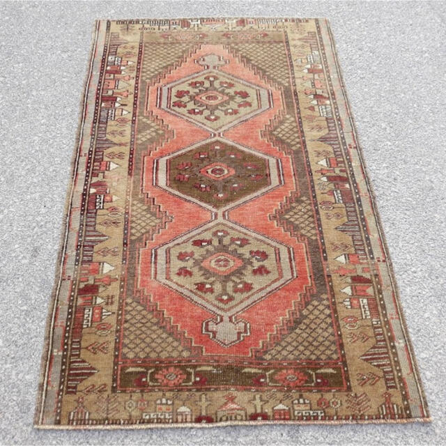 トルコ ヴィンテージエリアラグ Turkish Vintage area Rug 本命ギフト ...