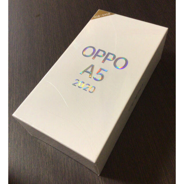 OPPO(オッポ)の新品　未開封　OPPO A5 2020  SIMフリー　スマホ本体　ブルー スマホ/家電/カメラのスマートフォン/携帯電話(スマートフォン本体)の商品写真