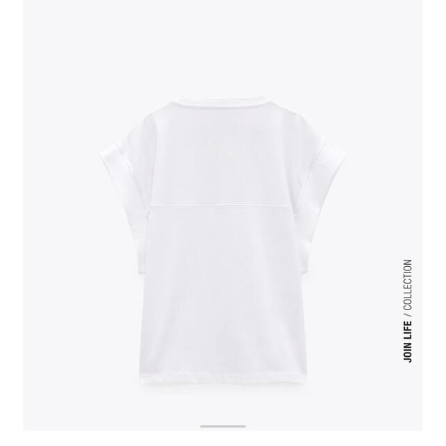 ZARA(ザラ)のZARA  リブ編みTシャツ レディースのトップス(Tシャツ(半袖/袖なし))の商品写真