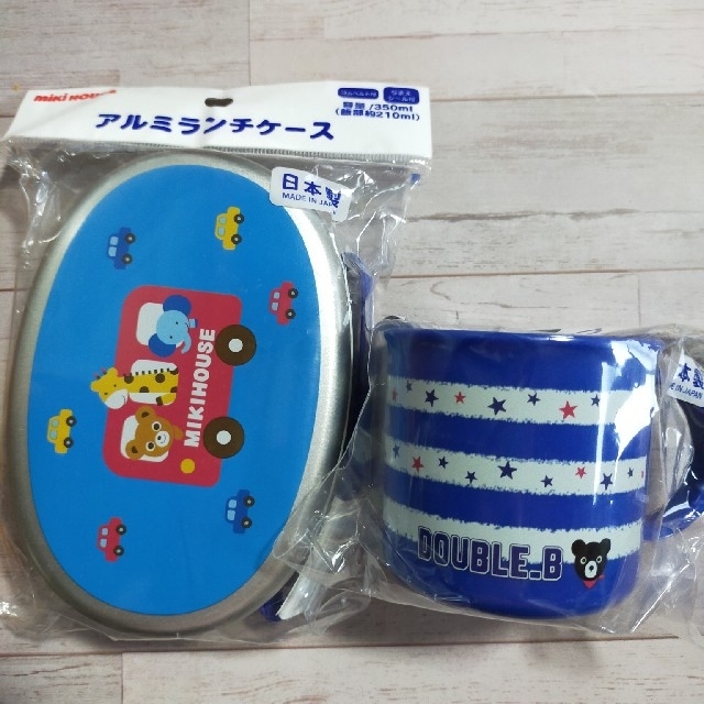 mikihouse(ミキハウス)の新品　未開封　ミキハウスお弁当とコップ インテリア/住まい/日用品のキッチン/食器(弁当用品)の商品写真