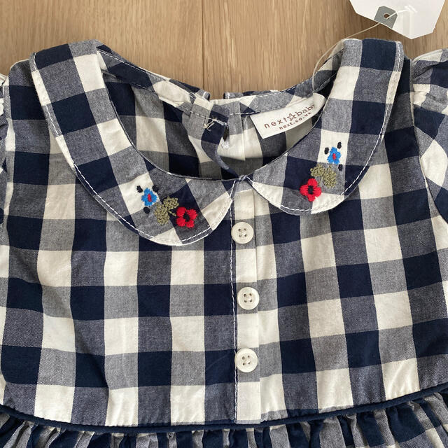 NEXT(ネクスト)の【新品】nextベビー　ギンガムチェックワンピース 12-18mths キッズ/ベビー/マタニティのベビー服(~85cm)(ワンピース)の商品写真