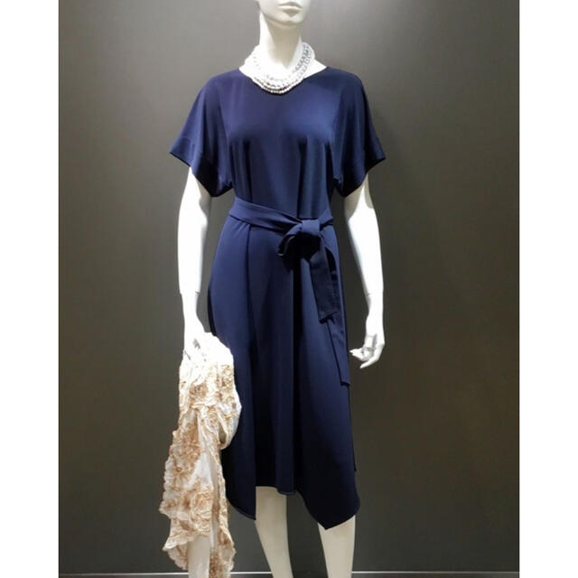 theory luxe セオリーリュクス ワンピース ネイビーワンピース