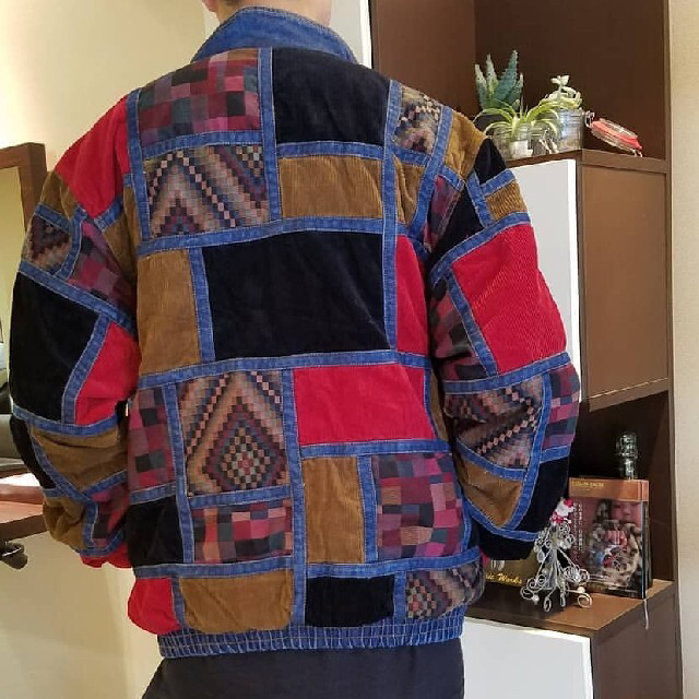 Gジャン/デニムジャケットsupreme corduroy patchwork denim jacket