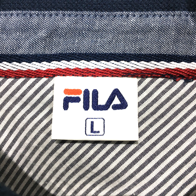 FILA(フィラ)の〇FILA☆半袖ポロシャツ☆L☆ネイビー☆ロゴ刺繍☆二重襟☆K12〇 メンズのトップス(ポロシャツ)の商品写真