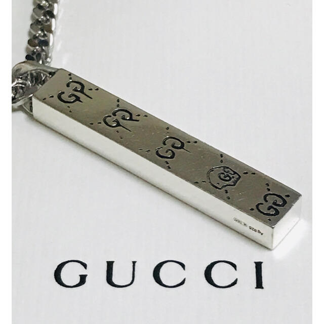 GUCCI グッチ レア ゴースト シルバー 喜平 ネックレス 美品 45-