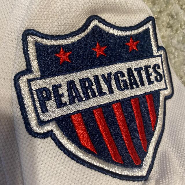 PEARLY GATES(パーリーゲイツ)のPEARLYGATES パーリーゲイツ ポロシャツ白 サイズ6 スポーツ/アウトドアのゴルフ(ウエア)の商品写真