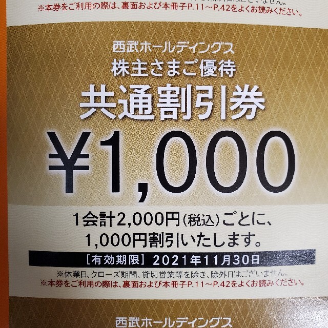 西武HD】株主優待共通割引券10枚組チケット - その他