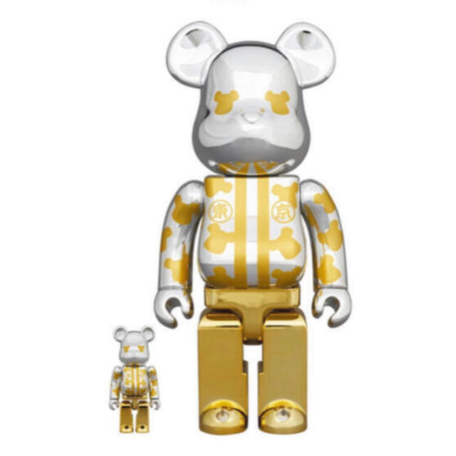 BE@RBRICK はっぴ東京　銀メッキ　100%&400%