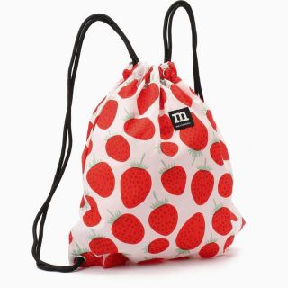 マリメッコ(marimekko)のmarimekko マリメッコ　マンシッカ スマートサック　イチゴ柄　新品送料込(リュック/バックパック)