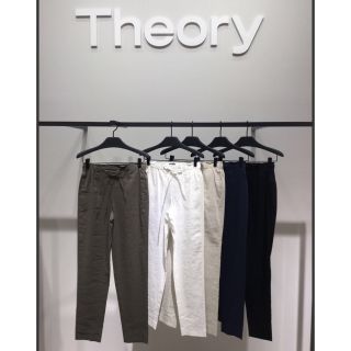 セオリー(theory)のtheory セオリー　リネン混イージーパンツ(クロップドパンツ)