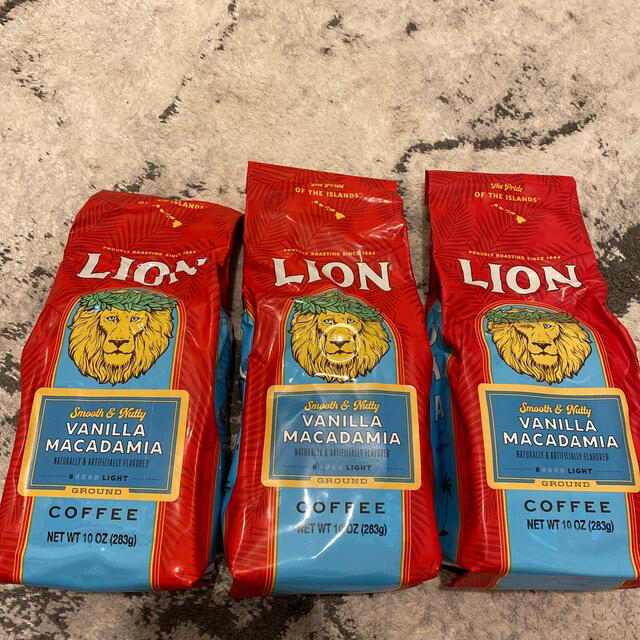 LION(ライオン)のハワイライオンコーヒーバニラマカダミア283g10オンス3個セット 食品/飲料/酒の飲料(コーヒー)の商品写真