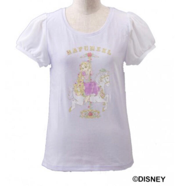 Disney(ディズニー)の【新品】ラプンツェル　Tシャツ　Mサイズ　ディズニーランド　パープル レディースのトップス(Tシャツ(半袖/袖なし))の商品写真