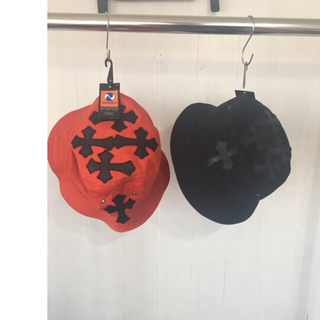 クロムハーツ(Chrome Hearts)のleather cross custom bucket hat(ハット)