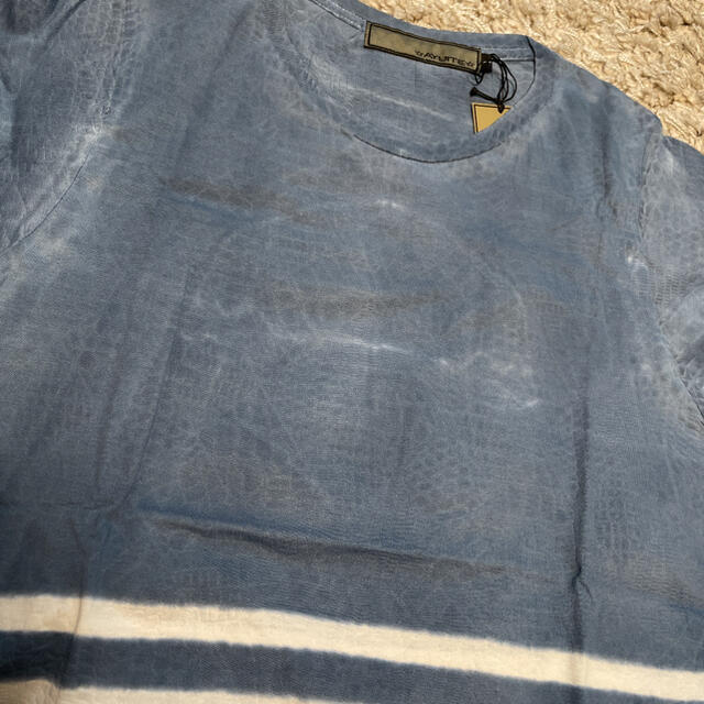 【新品・タグ付き】アユイテ エンボスクロコ柄 ボーダーTシャツ (サイズ1) メンズのトップス(Tシャツ/カットソー(半袖/袖なし))の商品写真