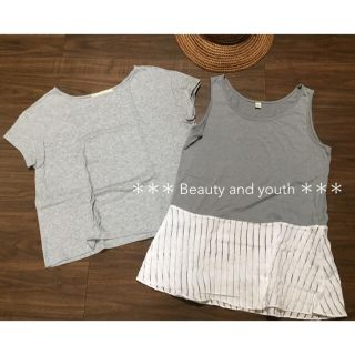 ビューティアンドユースユナイテッドアローズ(BEAUTY&YOUTH UNITED ARROWS)のユナイテッドアローズ ビューティ＆ユース 半袖Ｔシャツ レイヤード ノースリーブ(Tシャツ(半袖/袖なし))