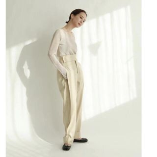 『louren』waistbelt highwaist tack pants(カジュアルパンツ)