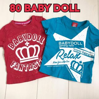 ベビードール(BABYDOLL)のa-chan様専用80☆BABYDOLL☆半袖Tシャツ☆ブルー水色赤(Ｔシャツ)