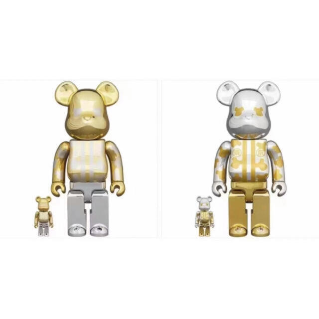 BE@RBRICK はっぴ東京　銀メッキ　100%&400%