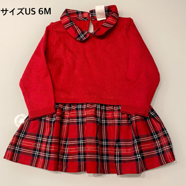 H&M(エイチアンドエム)のワンピース　ファーベスト　女の子　H&M キッズ/ベビー/マタニティのベビー服(~85cm)(ワンピース)の商品写真