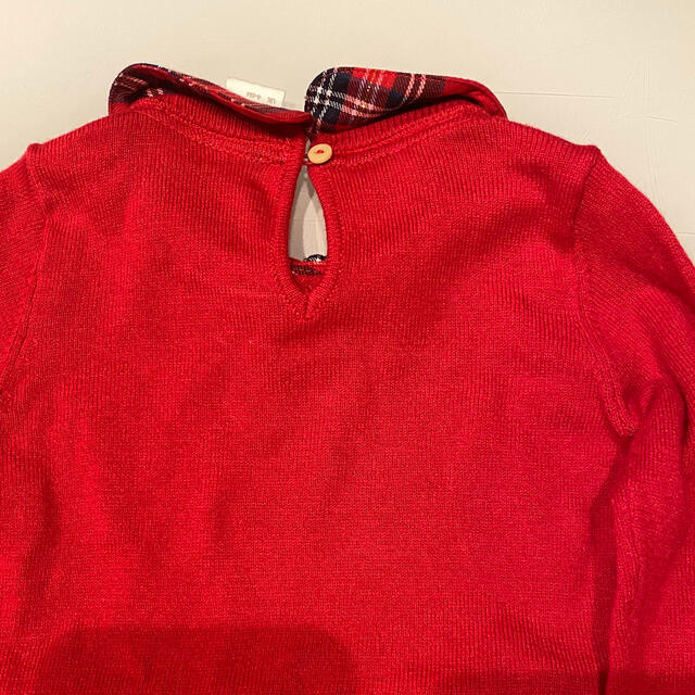 H&M(エイチアンドエム)のワンピース　ファーベスト　女の子　H&M キッズ/ベビー/マタニティのベビー服(~85cm)(ワンピース)の商品写真
