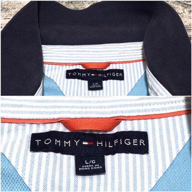 TOMMY HILFIGER(トミーヒルフィガー)のＴＯＭＭＹ　ＨＩＬＦＩＧＥＲ　トミーヒルフィガー　Ｌ　ロゴ刺繍　半袖ポロシャツ メンズのトップス(ポロシャツ)の商品写真