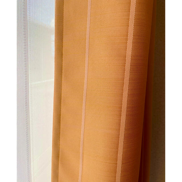 オレンジ　カーテン　220 インテリア/住まい/日用品のカーテン/ブラインド(カーテン)の商品写真