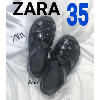 ザラ(ZARA)のZARA　(35) フラットケージサンダル(サンダル)