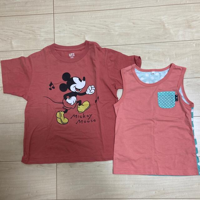 UNIQLO(ユニクロ)のTシャツ　タンクトップ　セット キッズ/ベビー/マタニティのキッズ服女の子用(90cm~)(Tシャツ/カットソー)の商品写真