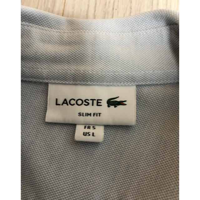LACOSTE(ラコステ)の【値下げ】ラコステ　ビズポロ長袖　Lサイズ　ブルー メンズのトップス(ポロシャツ)の商品写真