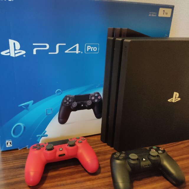 美品】PS4 Pro 1TB コントローラーセット-